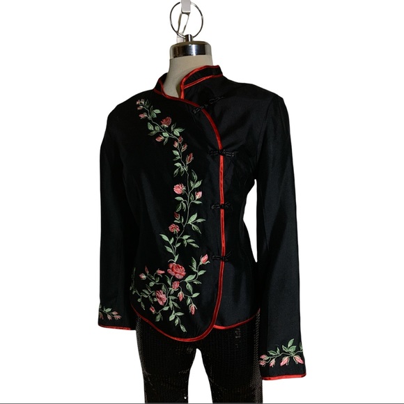 Fusion Black Embroidered Authentic Chinese Style - Picture 5 of 12